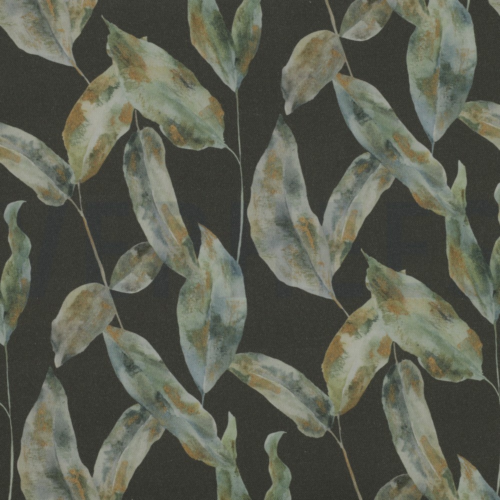 TOILE DÉCORATION DIGITAL FEUILLES VERT ARMÉE