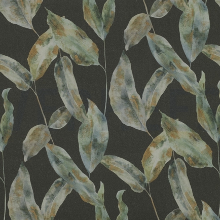 TOILE DÉCORATION DIGITAL FEUILLES VERT ARMÉE (hover)