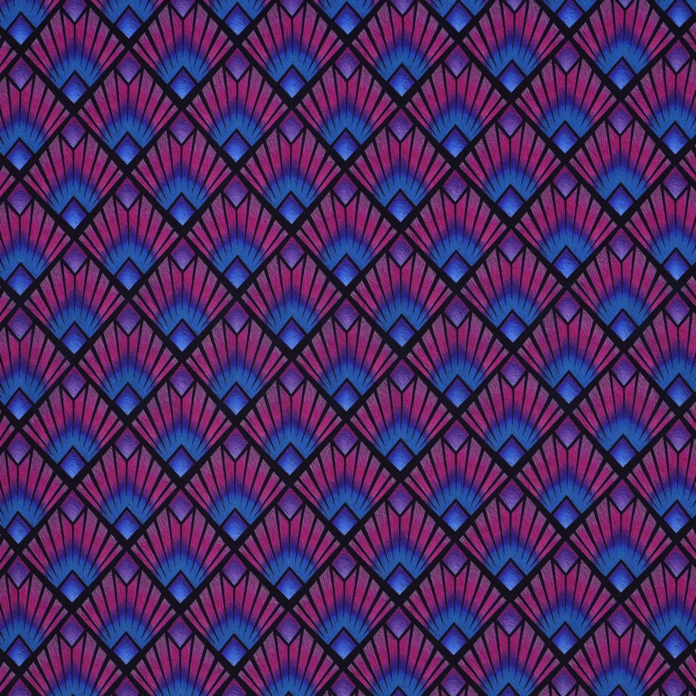 VISCOSE RADIANCE DIGITAL GRAPHIC NAVY