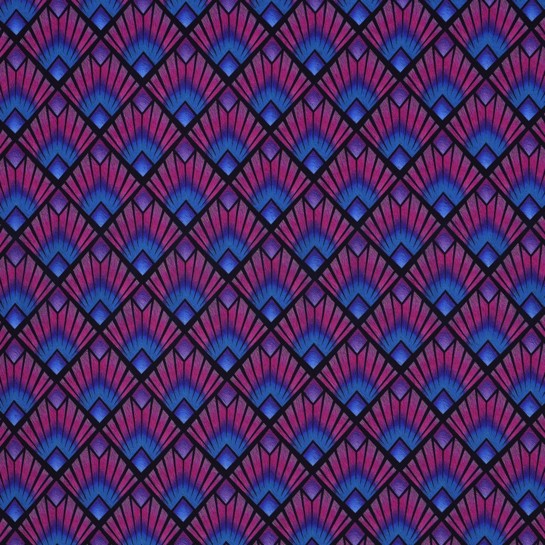 VISCOSE RADIANCE DIGITAL GRAPHIQUE BLEU MARINE #7