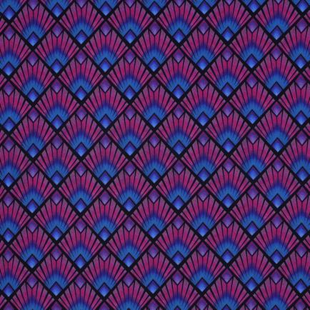 VISCOSE RADIANCE DIGITAL GRAPHIQUE BLEU MARINE (hover)