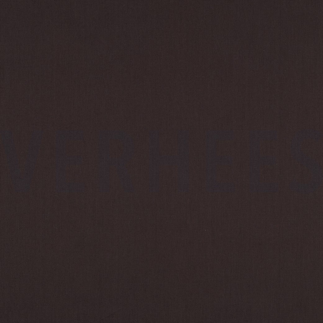 BAUMWOLLE POPELINE DUNKELBRAUN