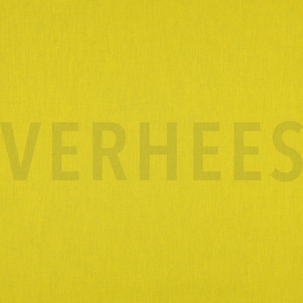 KATOEN POPLIN CITROENGEEL