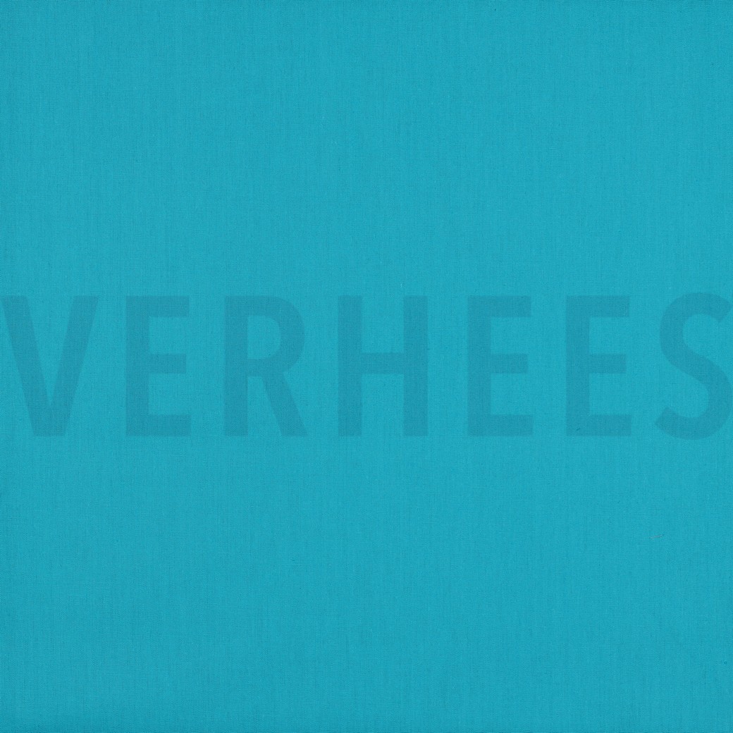 BAUMWOLLE POPELINE HELLTÜRKIS