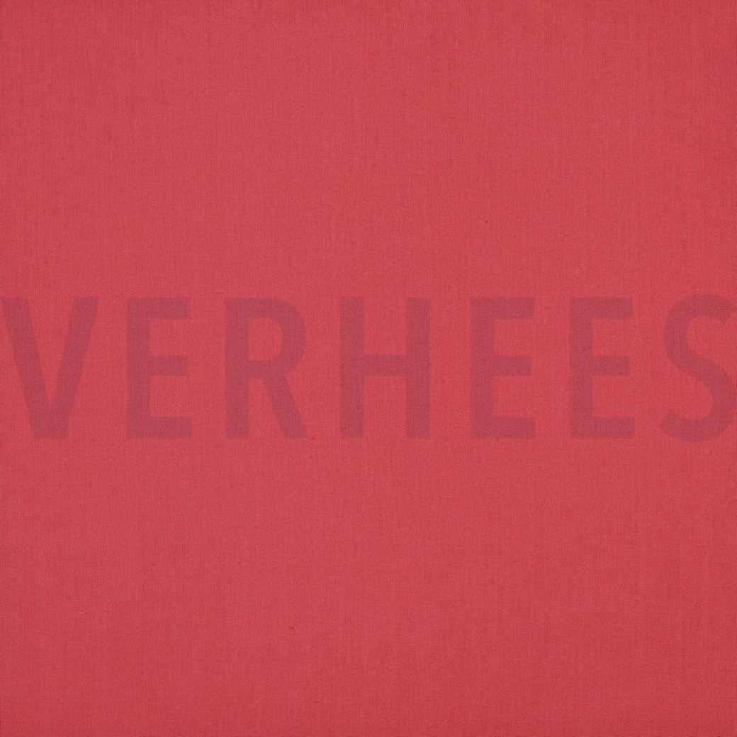 BAUMWOLLE POPELINE DUNKELKORALLE