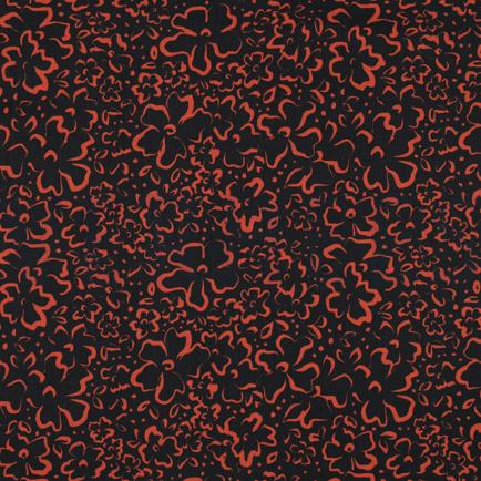 KATOENEN POPLIN WILDE BLOEMEN ZWART (hover)