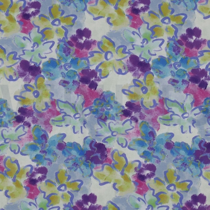 VISCOSE RADIANCE DIGITAL FLOWERS BLUE (hover)