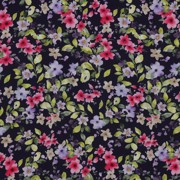VISCOSE RADIANCE DIGITAL FLEURS BLEU MARINE (thumbnail)