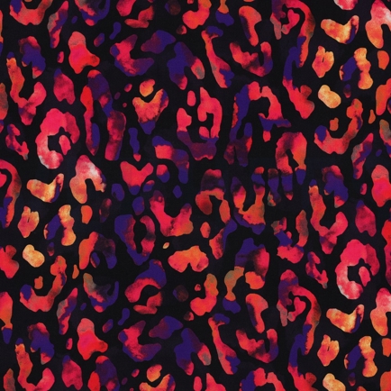 VISCOSE RADIANCE DIGITAL ANIMAL SKIN BLACK (hover)