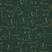 SOFT SWEAT SAFARI TIERE DUNKELGRÜN (thumbnail)