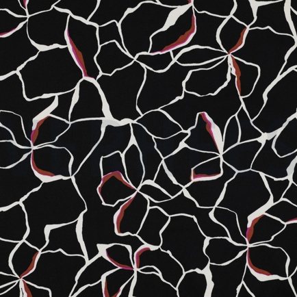 VISCOSE ROSELLA STRETCH FLEURS NOIR (hover)