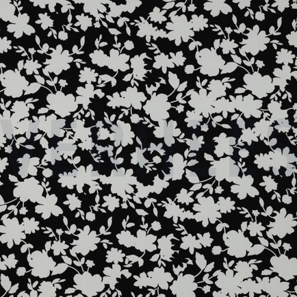 VISKOSE STRETCH BLUMEN SCHWARZ (hover)