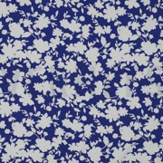 VISCOSE STRETCH FLOWERS COBALT (thumbnail)