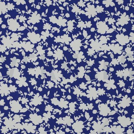 VISKOSE STRETCH BLUMEN KOBALTBLAU (hover)