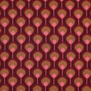 VISCOSE ROSELLA STRETCH ABSTRACT BURGUNDY (thumbnail)