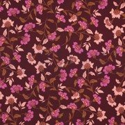 VISCOSE ROSELLA STRETCH FLOWERS BURGUNDY (thumbnail)