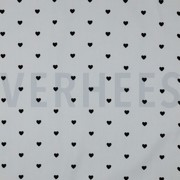 FINE POPLIN HEARTS WHITE/BLACK (thumbnail)