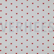 FINE POPLIN HEARTS WHITE/DARK RED (thumbnail)