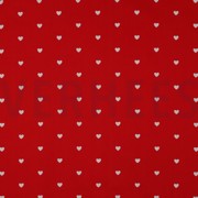 FINE POPLIN HEARTS DARK RED/WHITE (thumbnail)