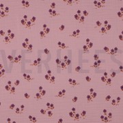 DOUBLE GAUZE FLOWERS MAUVE (thumbnail)
