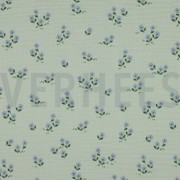 DOUBLE GAZE DE COTON FLEURS MENTHE (thumbnail)