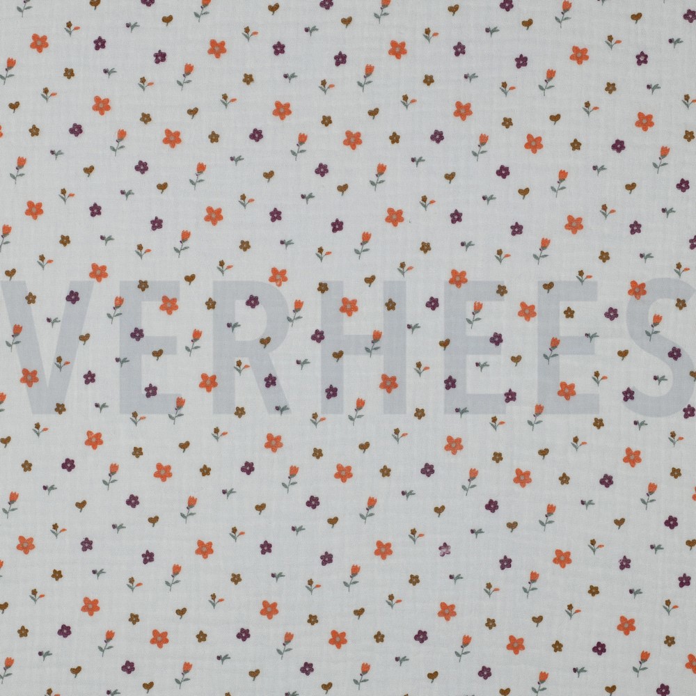 DOUBLE GAUZE FLOWERS WHITE