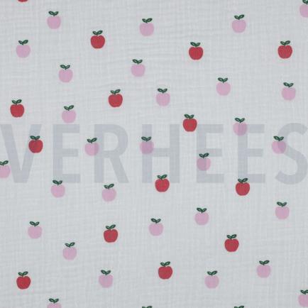 DOUBLE GAUZE FRUITS WHITE (hover)