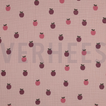 DOUBLE GAUZE FRUITS SOFT ROSE (hover)