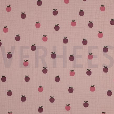 DOUBLE GAUZE FRUITS SOFT ROSE (hover)