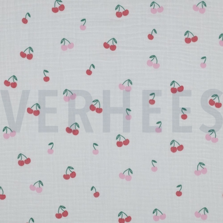 DOUBLE GAUZE FRUITS WHITE (hover)