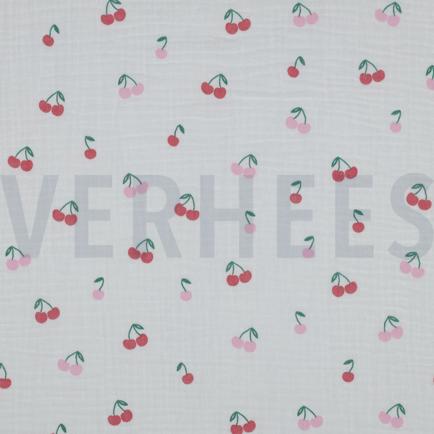 DOUBLE GAUZE FRUITS WHITE (hover)