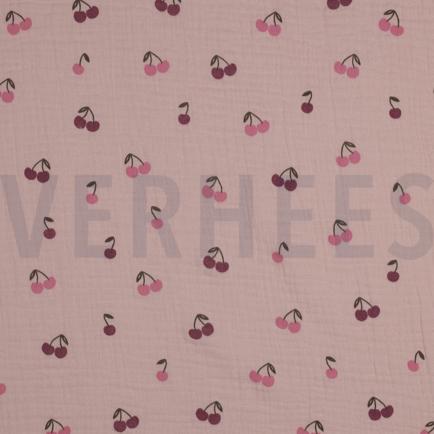 DOUBLE GAUZE FRUITS SOFT ROSE (hover)