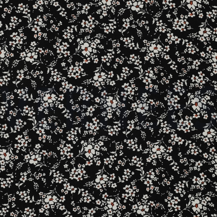 VISCOSE RADIANCE KLEINE BLOEMEN ZWART (hover)