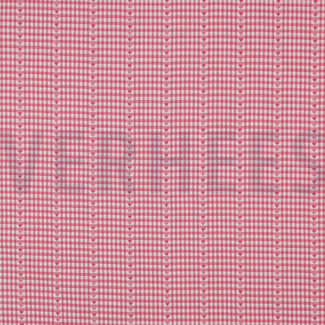 COTTON JACQUARD HEARTS PINK