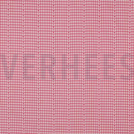 COTTON JACQUARD HEARTS PINK (hover)
