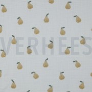 DOUBLE GAUZE DIGITAL PEARS WHITE (thumbnail)