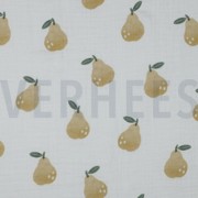 DOUBLE GAUZE DIGITAL PEARS WHITE (thumbnail)