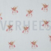 DOUBLE GAUZE DIGITAL UNICORNS WHITE (thumbnail)