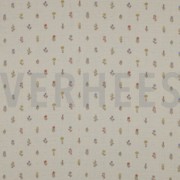 DOUBLE GAZE DE COTON GOTS DIGITAL  FLEURS NATUREL (thumbnail)