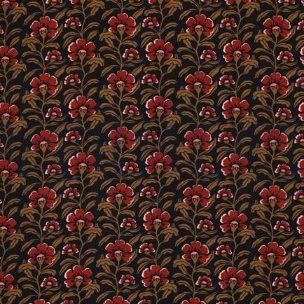 VISCOSE RADIANCE BLOEMEN ZWART (hover)