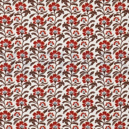 VISCOSE RADIANCE BLOEMEN GEBROKEN WIT (hover)