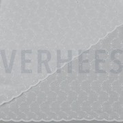 KATOEN EMBROIDERY TWEE-ZIJDIGE GOLFRAND WIT (thumbnail)