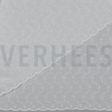 COTTON EMBROIDERY TWO-SIDE SCALLOP WHITE (hover)