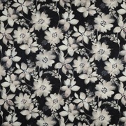 COTTON VISCOSE DIGITAL FLOWERS BLACK (thumbnail)