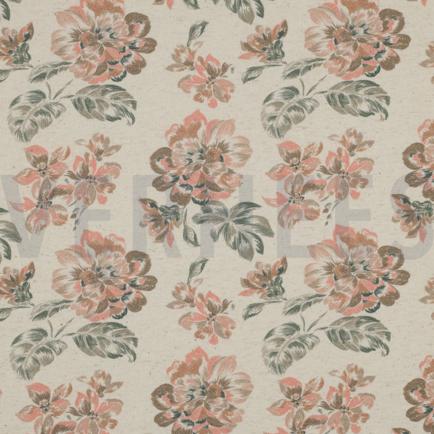 LINNEN JERSEY DIGITAAL BLOEMEN ECRU (hover)