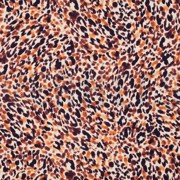 LEINEN JERSEY DIGITAL LEOPARD PRINT NATUR ORANGE (thumbnail)
