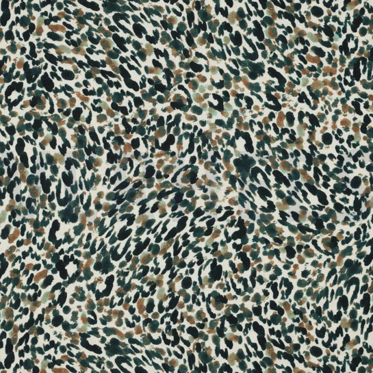 LINEN JERSEY DIGITAL LEOPARD PRINT GREEN #7