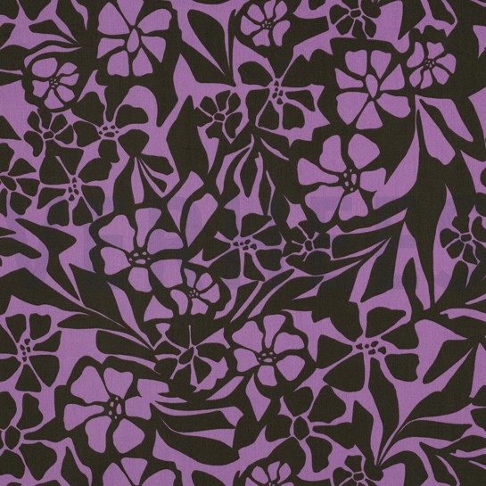 COTTON VISCOSE FLOWERS LAVENDER #7