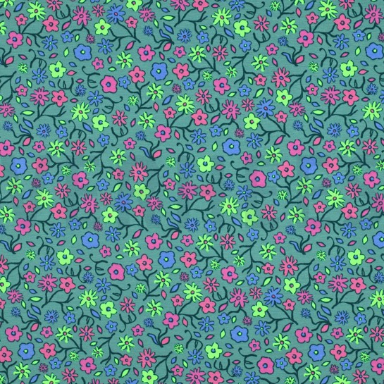 JERSEY NEON BLOEMEN GROEN #7