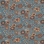 JERSEY MELANGE BLOEMEN ROOKBLAUW (thumbnail)